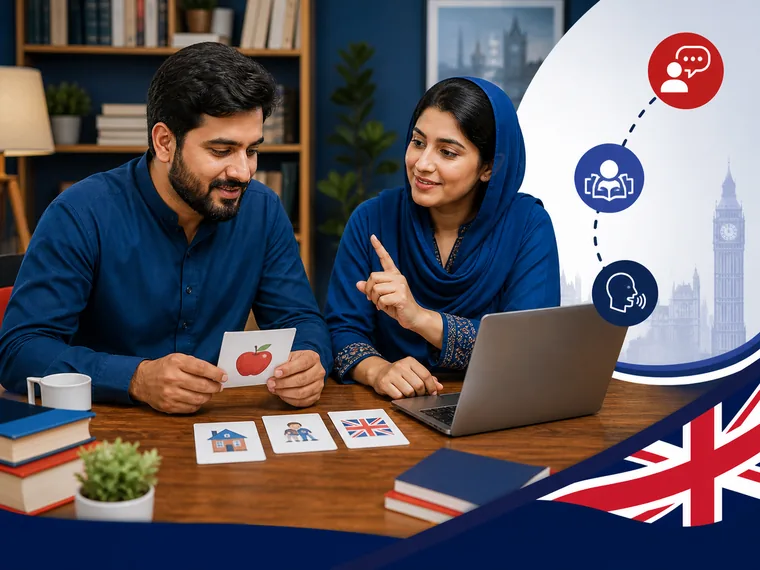 Complete beginner progressing from first English sounds to confident conversation over twelve weeks