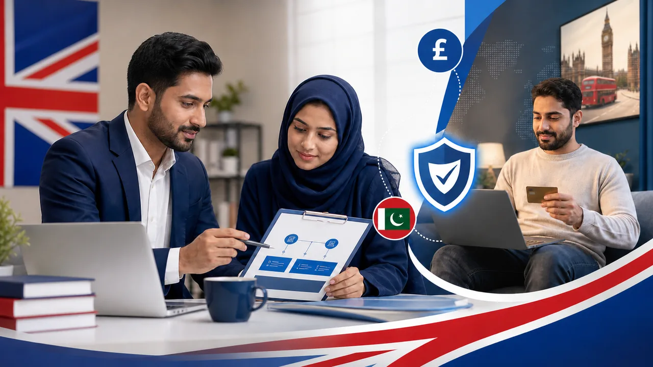 Transparent course-fee guidance connecting a Pakistani learner with a UK sponsor